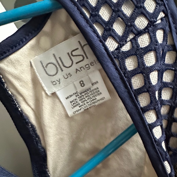 Blush by Us Angels Navy Floral Lace Dress - Picture 3 of 4